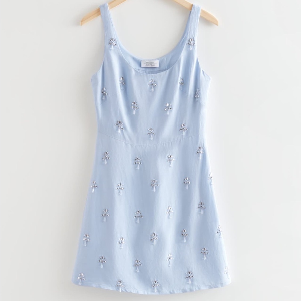 & Other Stories Gemstone Embellished Dress